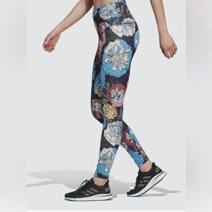 Women’s Adidas Aero Ready Floral Running Tights Size XS